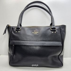 kate spade Black Pebbled Leather Tote EUC